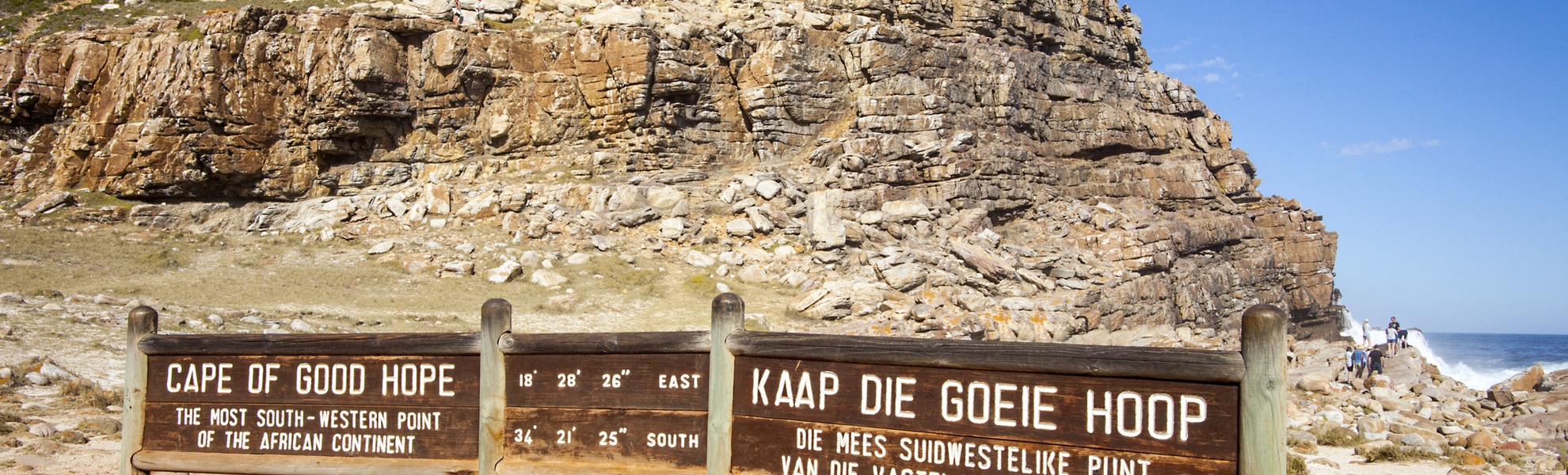Schilder zum Kap der guten Hoffnung, Suedafrika