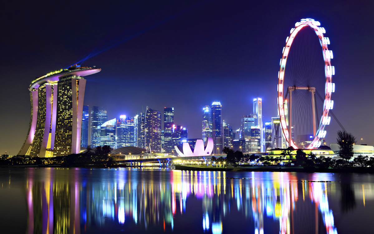 Singapur bei Nacht