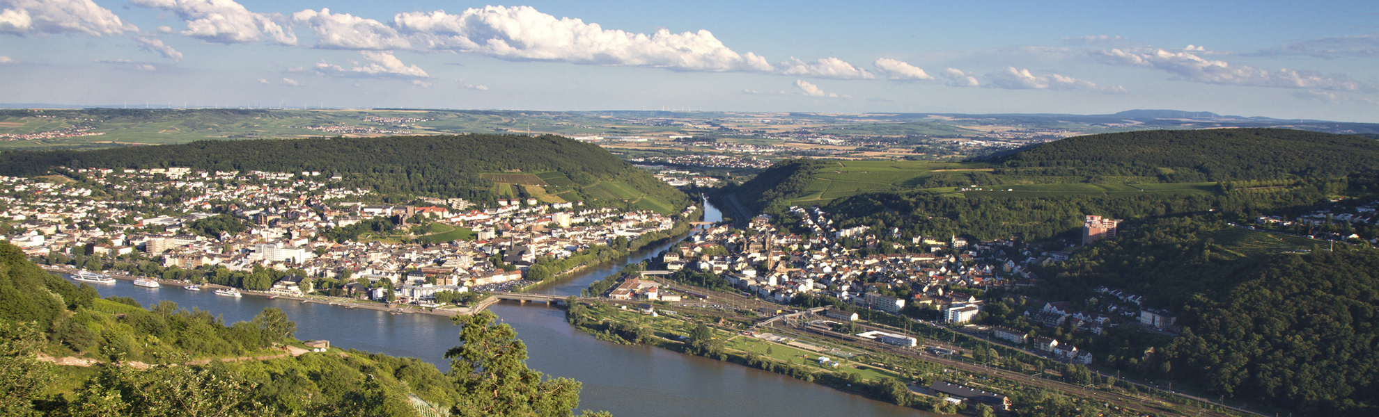 Blick über Rüdesheim am Rhein, Deutschland