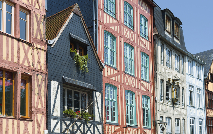 Haeuser in Rouen, Frankreich