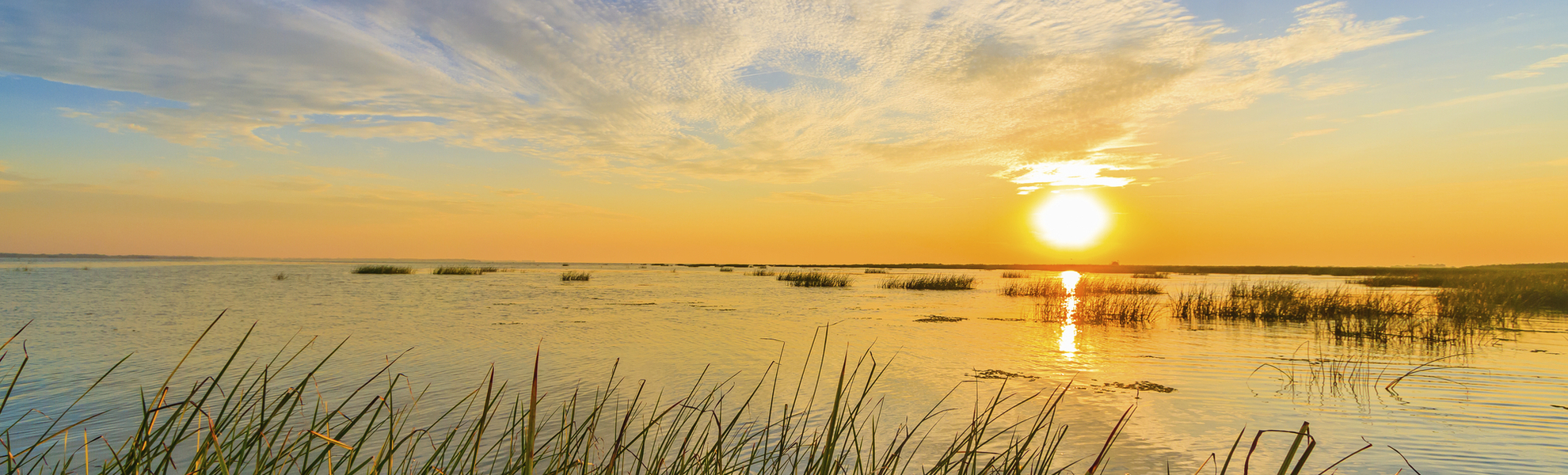 Sonnenuntergang im Donaudelta