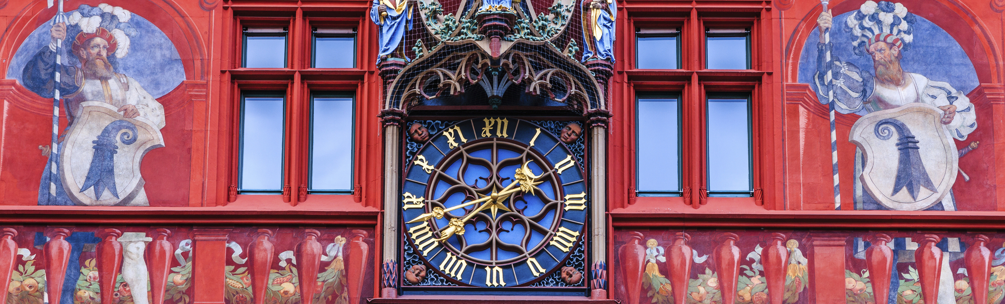 Das Rathaus in Basel, Schweiz