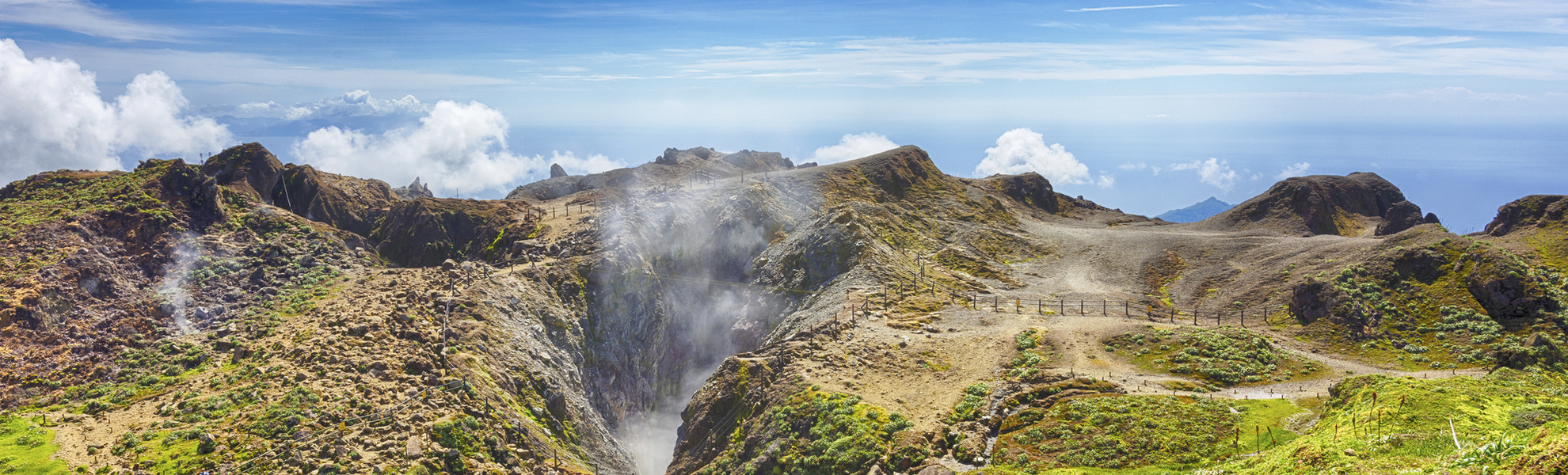 Krater von Soufrière auf St. Lucia, Karibik