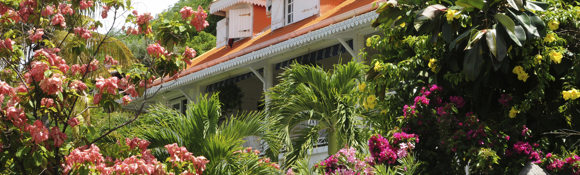 Haus auf der Inselgruppe Îles des Saintes von Guadeloupe, Karibik