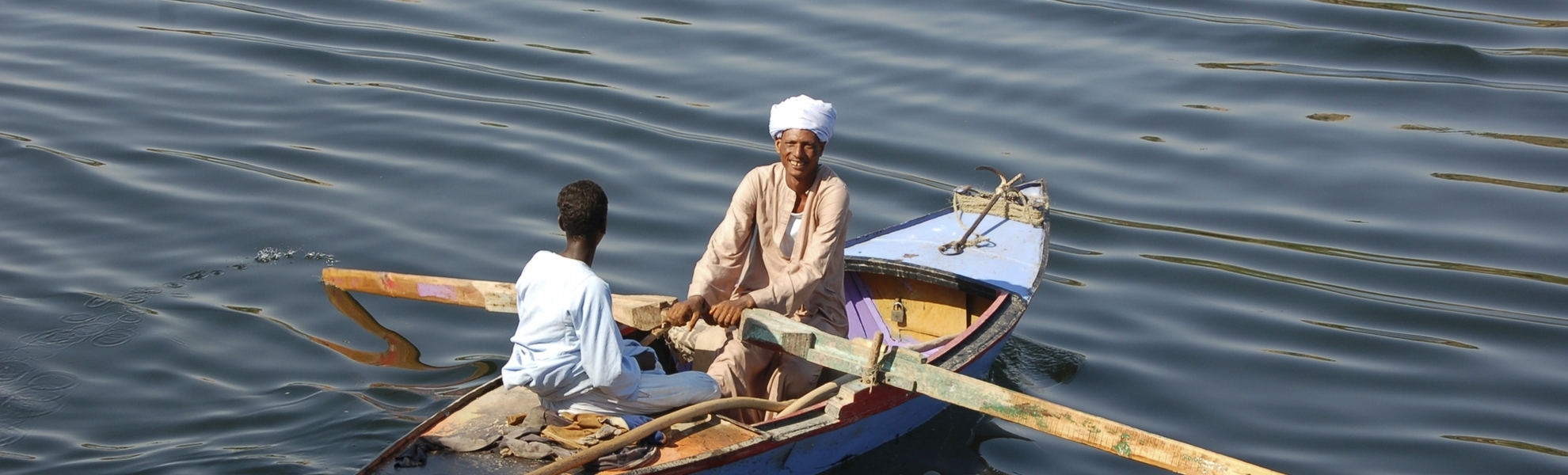 Ruderboot auf dem Nil, Ägypten