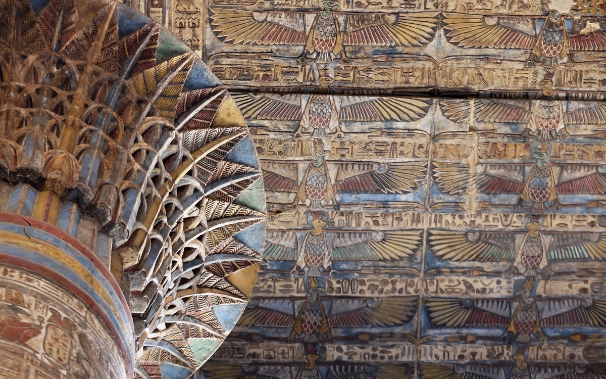 Esna Tempel, restaurierter Bereich