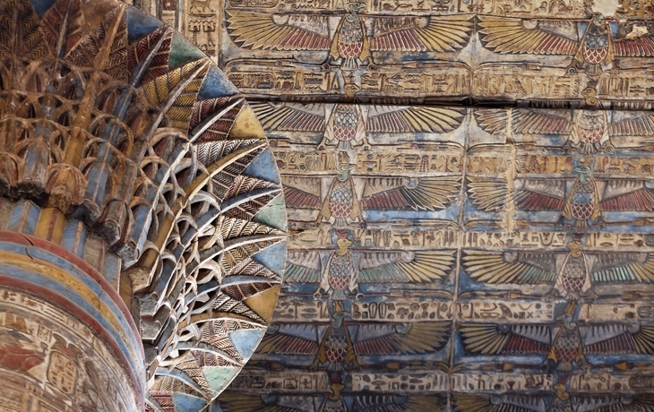 Esna Tempel, restaurierter Bereich