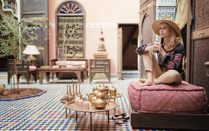 Innenhof in einem Riad