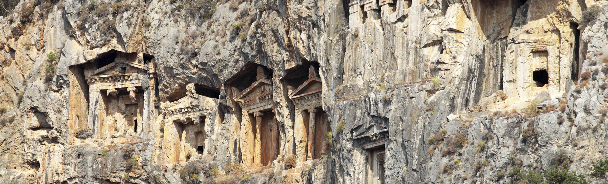 Felsengräber der Stadt Kaunos in Dalyan, Türkei