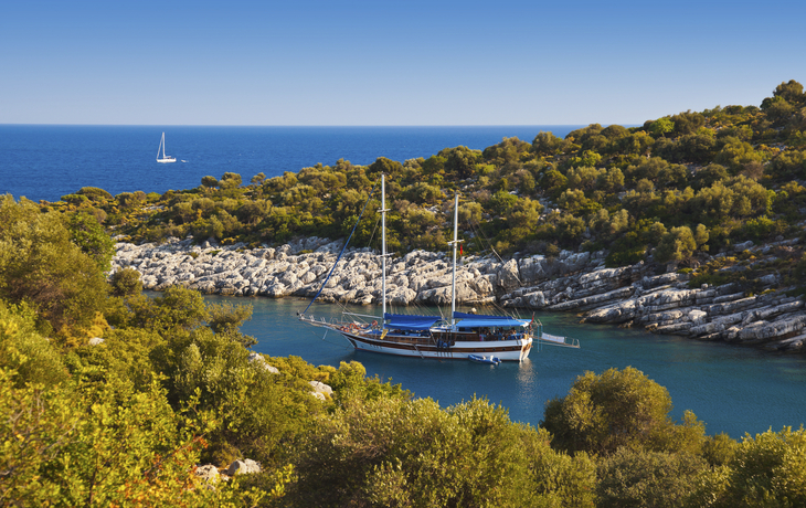 Strand und Boote, Türkei
