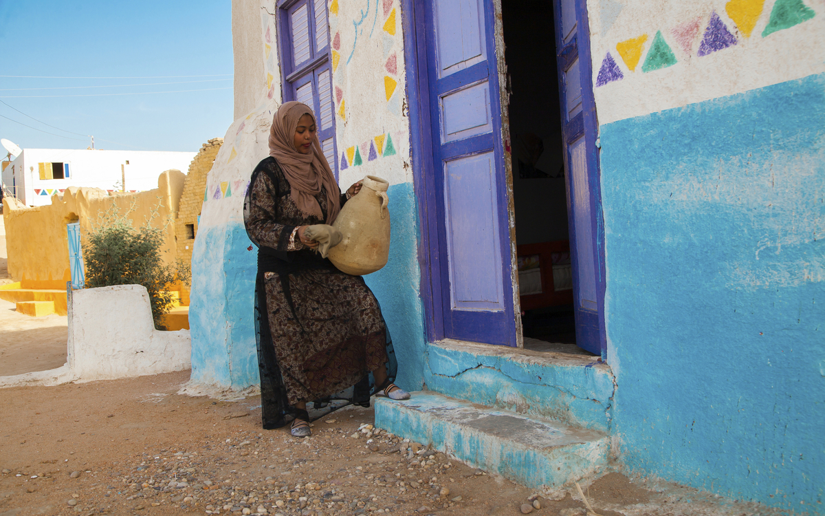 Nubisches Dorf bei Assuan, Ägypten