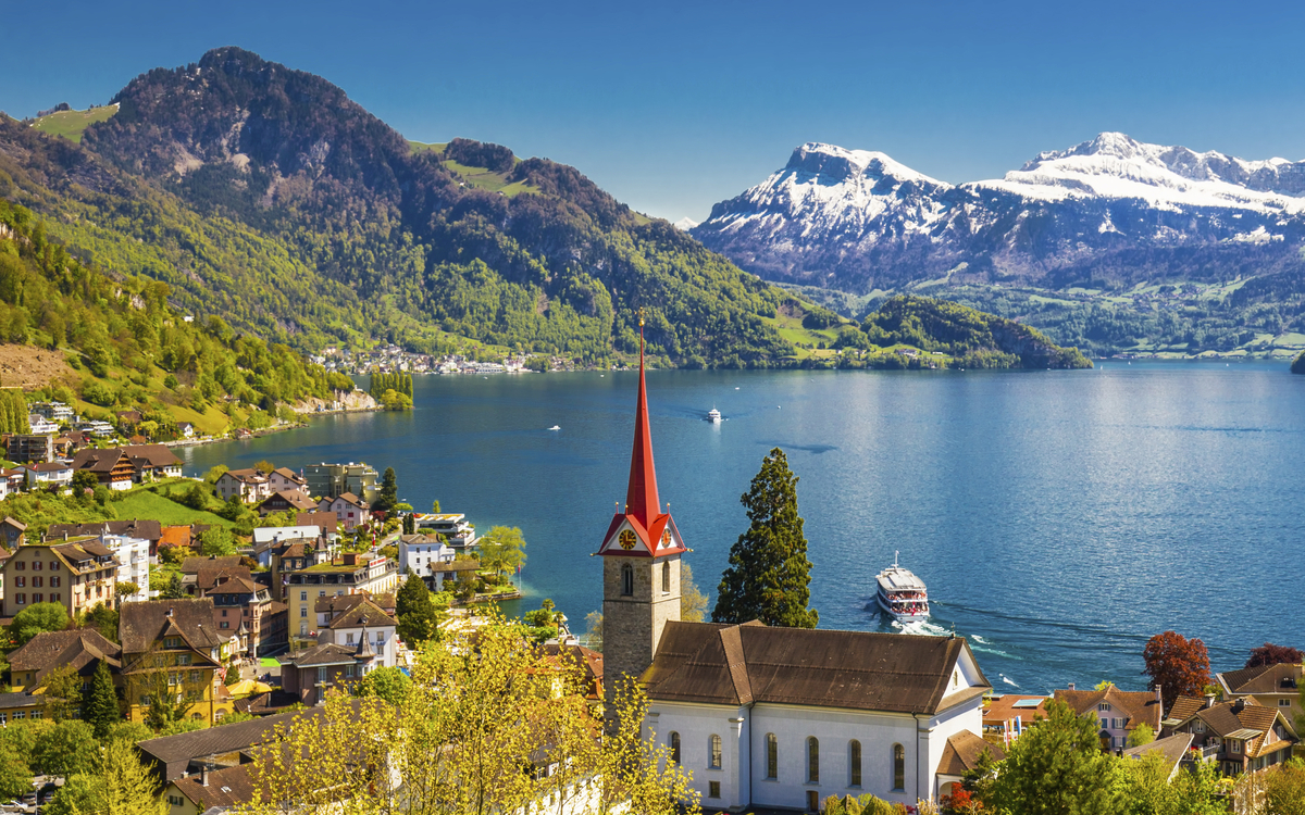 Der Vierwaldstaettersee in Luzern, Schweiz