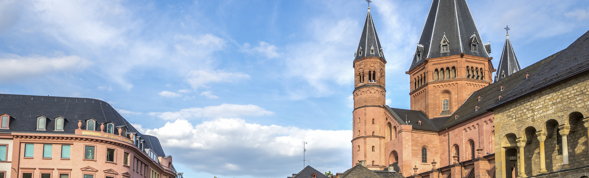 Domplatz in Mainz, Deutschland