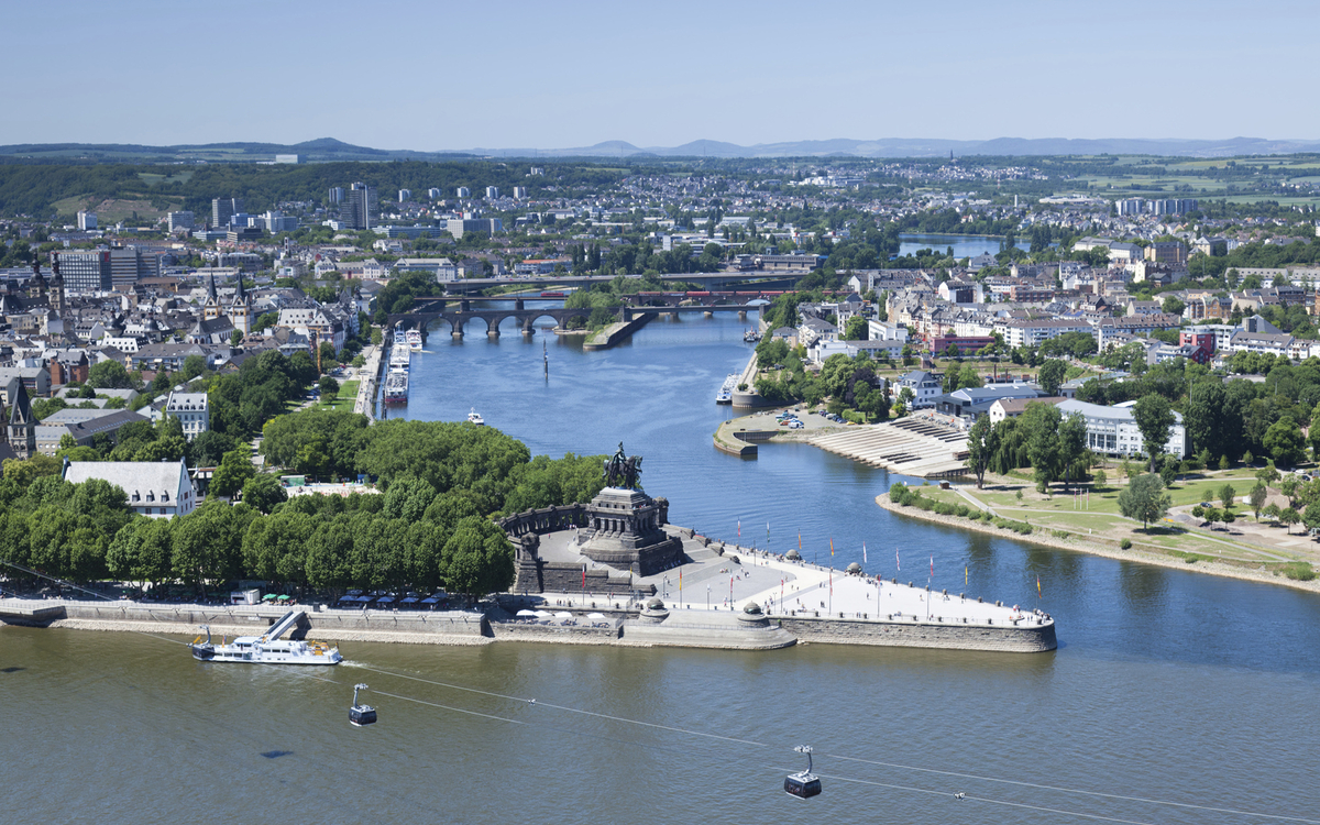 Deutsches Eck in Koblenz, Deutschland