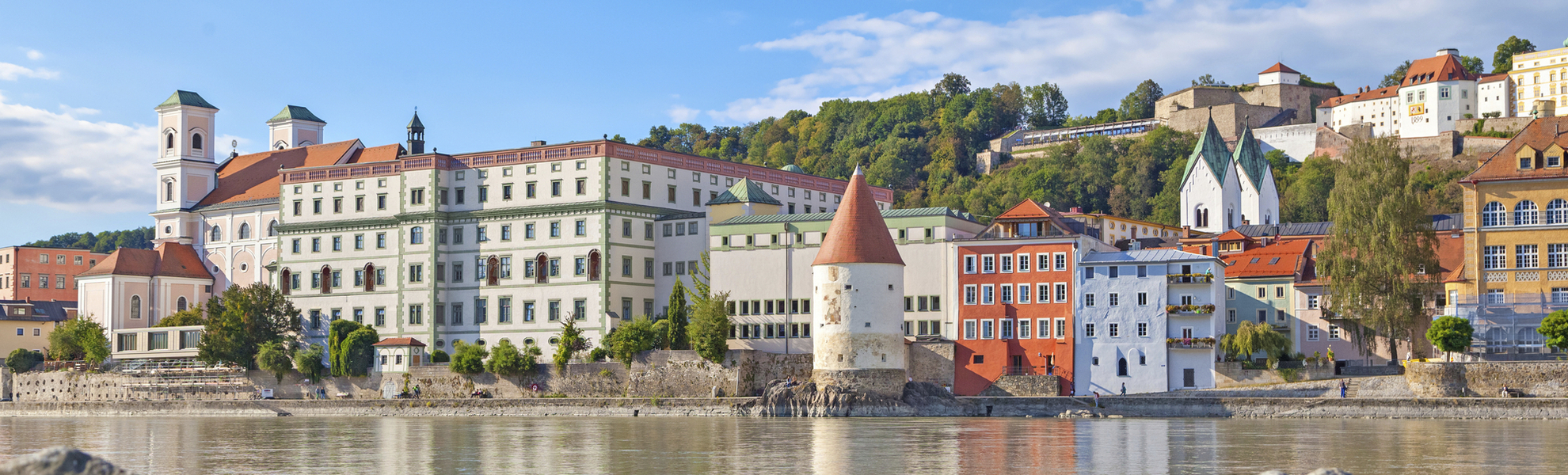 Blick auf den Schaiblingsturm in Passau, Deutschland
