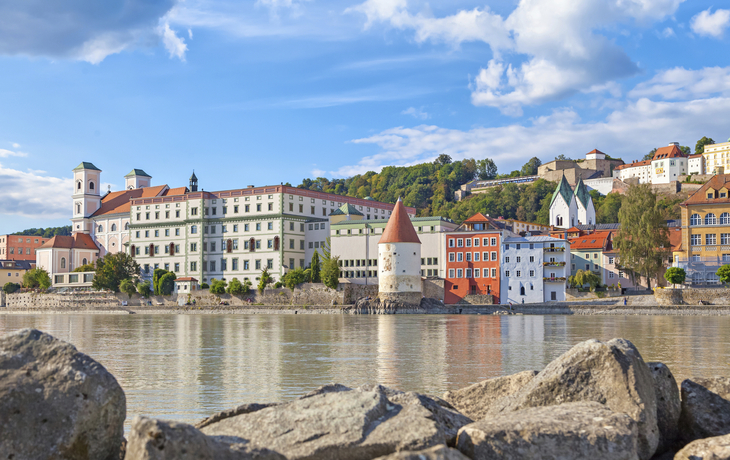 Blick auf den Schaiblingsturm in Passau, Deutschland