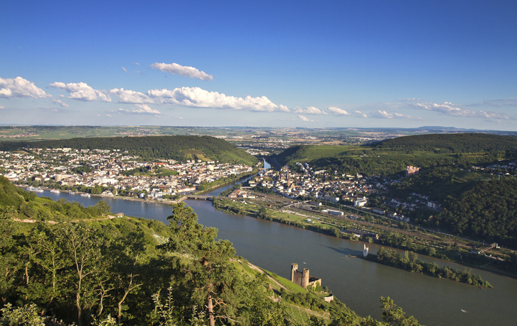 Blick über Rüdesheim am Rhein, Deutschland