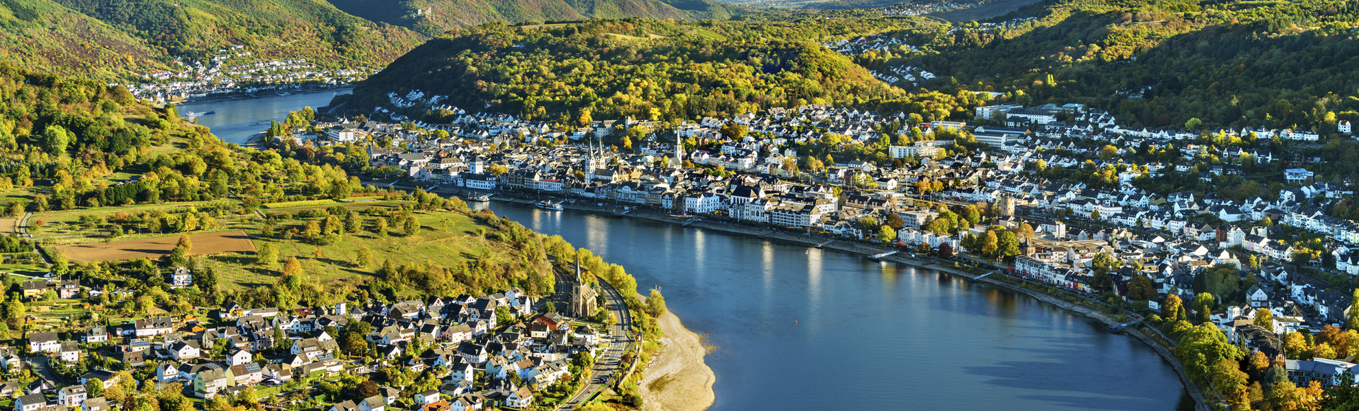 Rhein der durch Boppard fließt, Deutschland