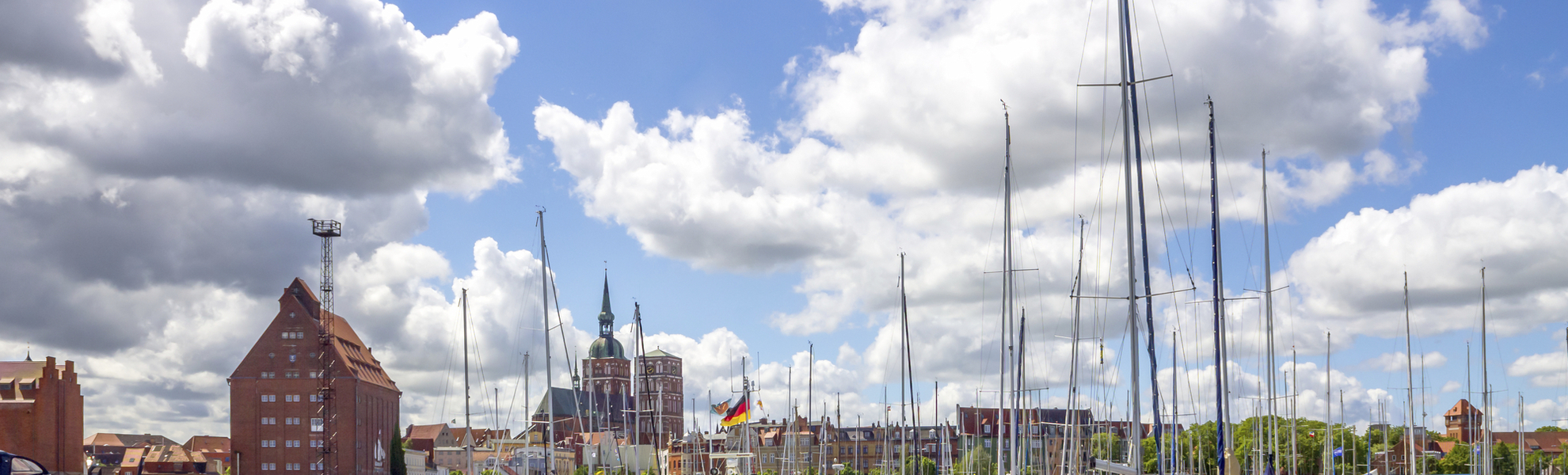 Der Hafen von Stralsund, Deutschland