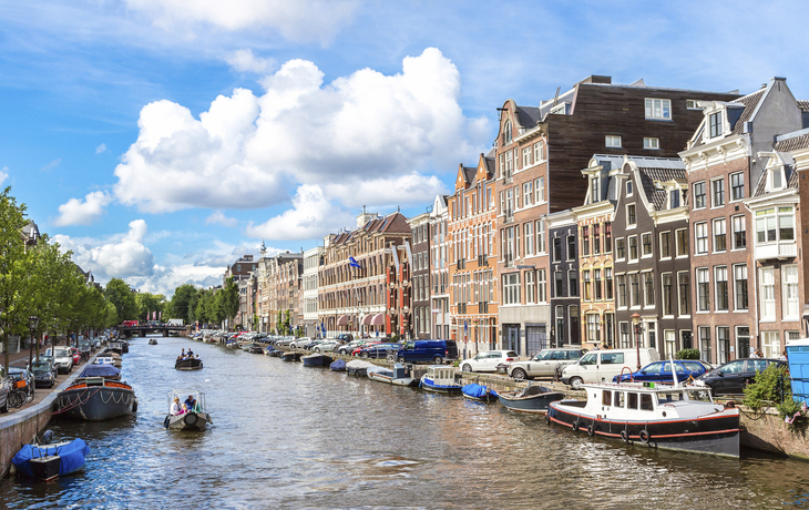 Gracht in Amsterdam, Niederlande
