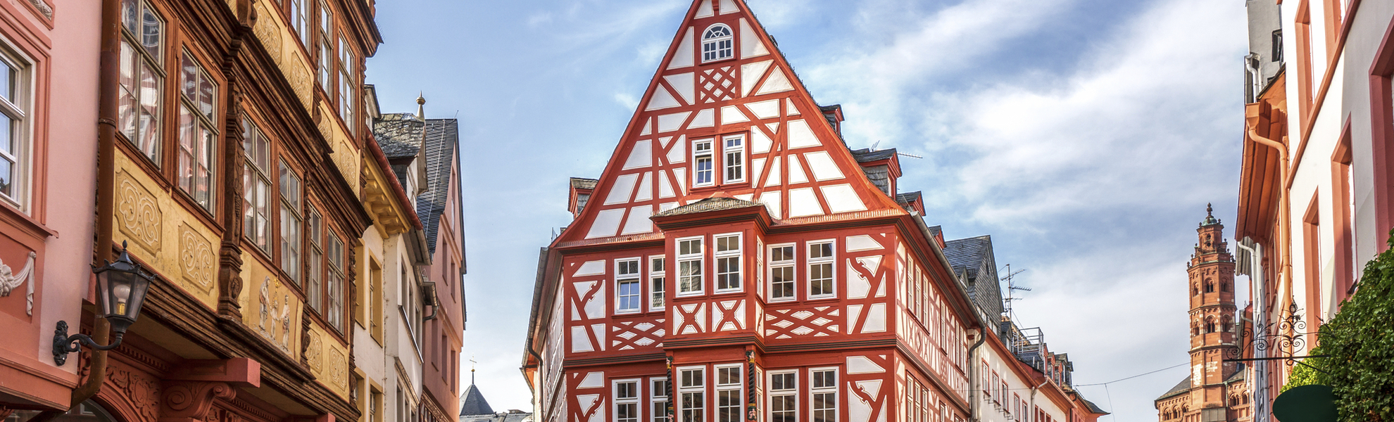 Historische Haeuser in Mainz, Deutschland