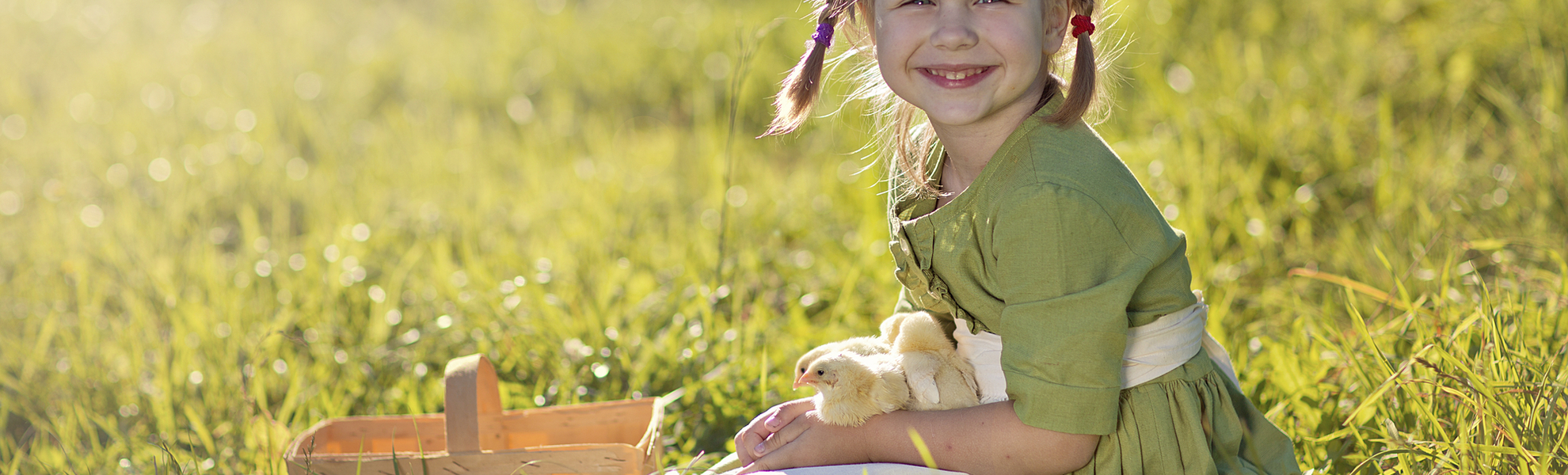 Mädchen in Blumenwiese