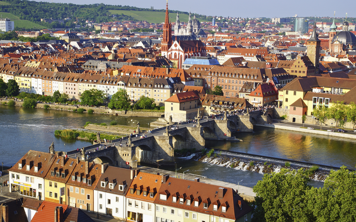 Alte Mainbrücke in Würzburg, Deutschland