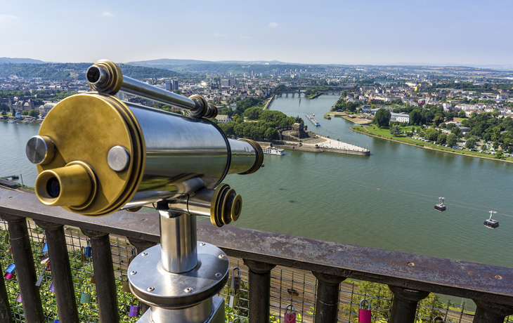 Aussichtspunkt mit Blick auf Koblenz, Deutschland