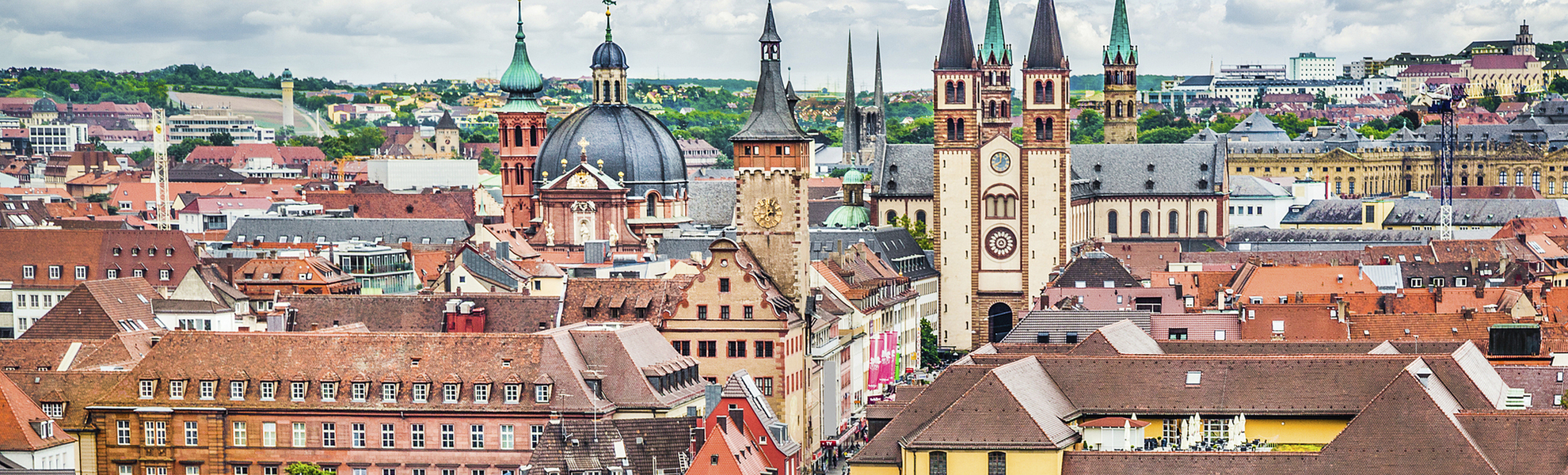 Traumhaftes Panorama von Würzburg, Deutschland