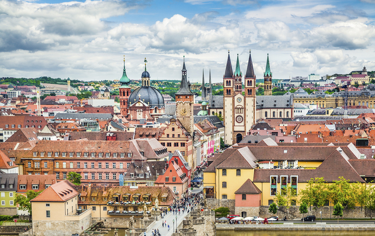 Traumhaftes Panorama von Würzburg, Deutschland