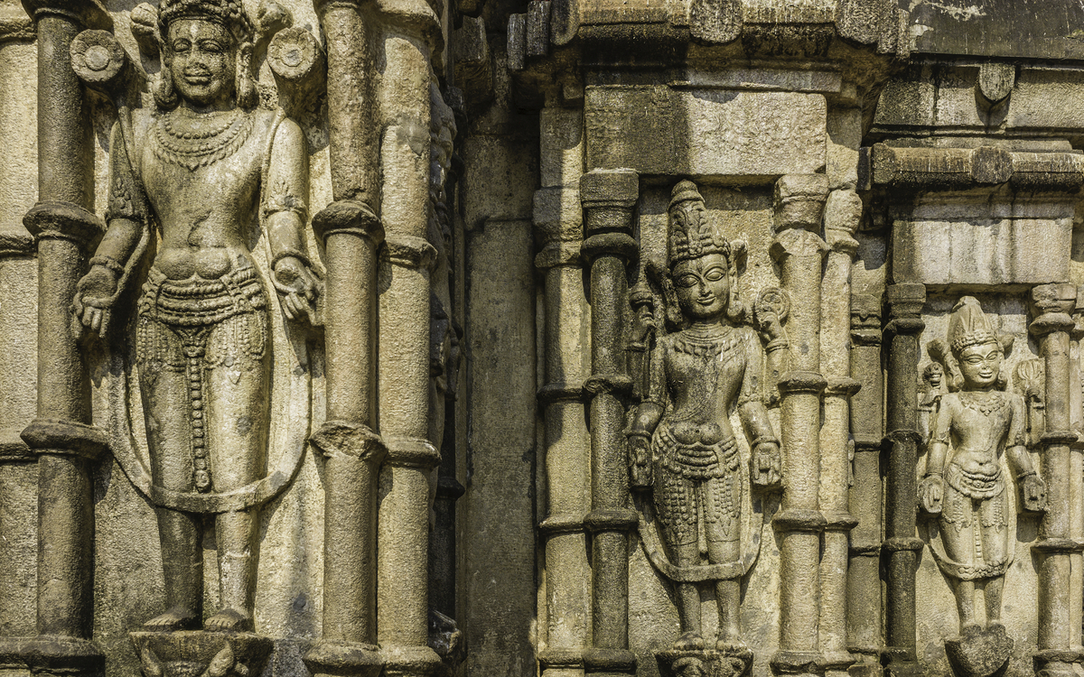 Stein-Statuen vom Kamakhya-Tempel, Guwahati, Indien
