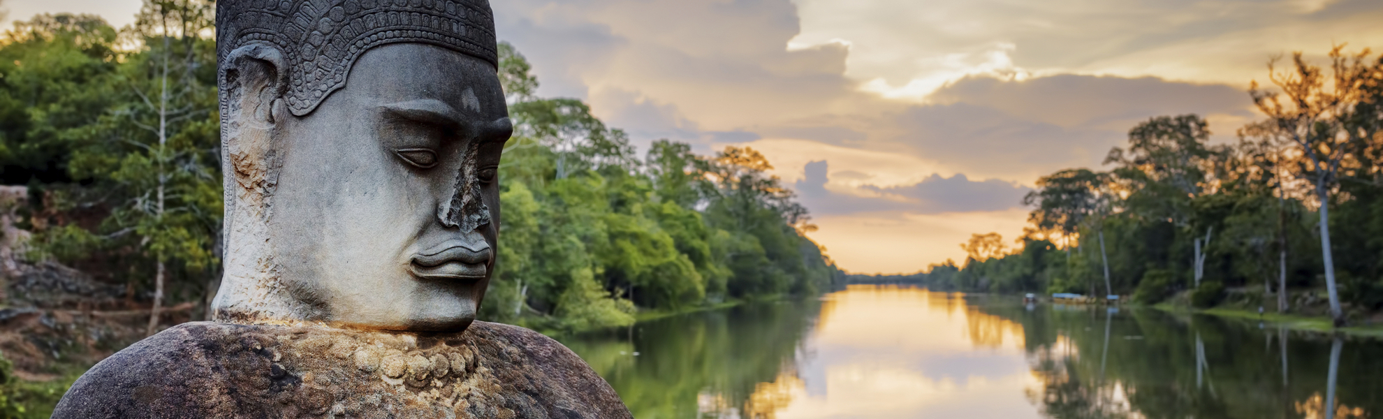 Steinstatue bei Angkor Thom in Siem Reap, Kambodascha