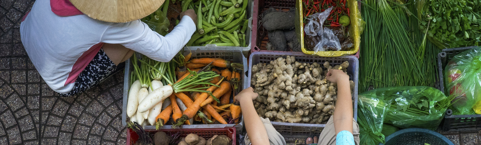 Marktstand in Saigon, Vietnam