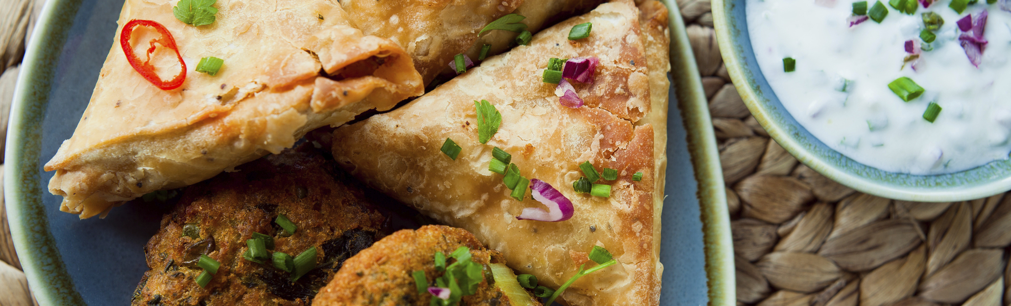 Samosa- traditionelles Gericht. Indien