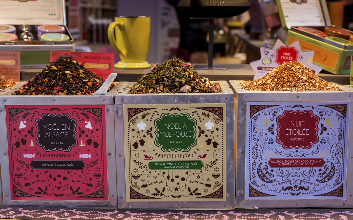 Weihnachtsmarkt in Muehlhausen, Frankreich