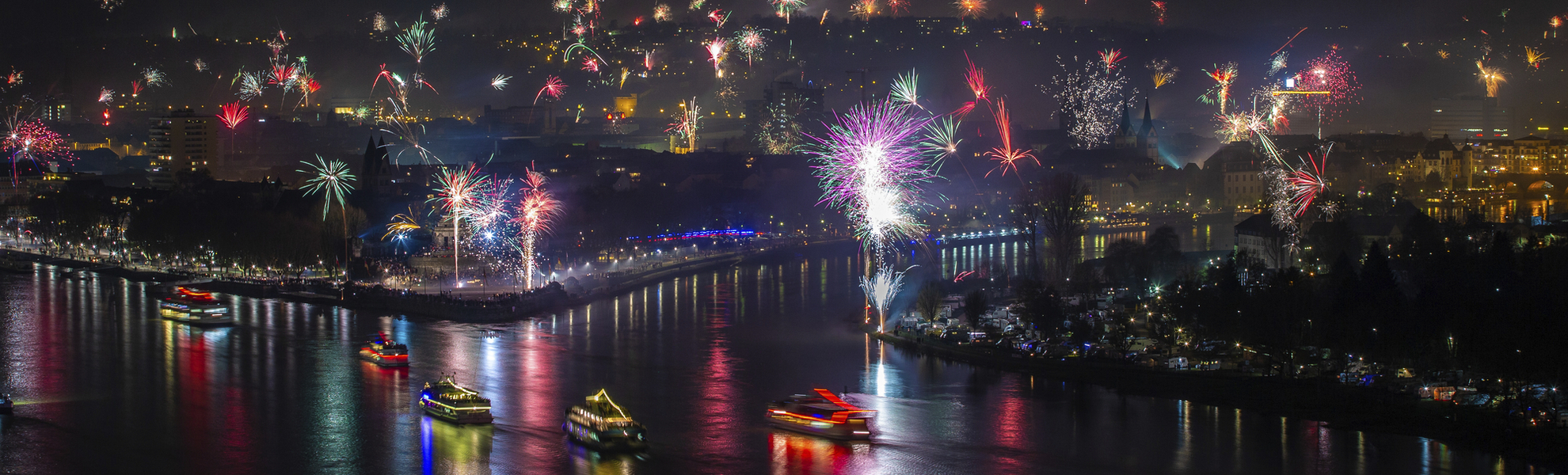 Rhein in Flammen in Koblenz, Deutschland