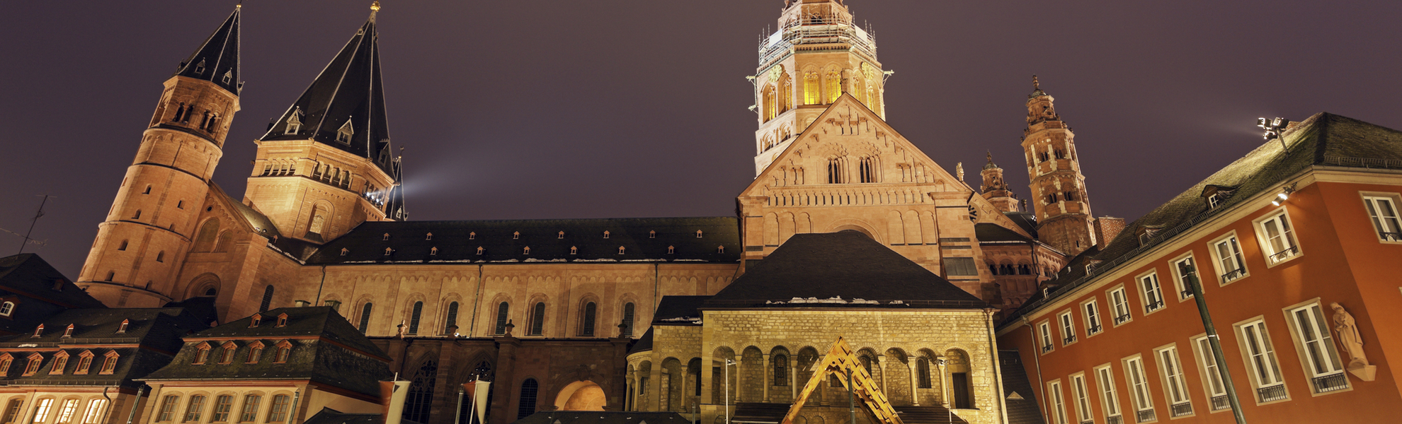 Mainz bei Nacht, Deutschland