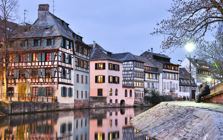 Straßburg im Winter, Frankreich