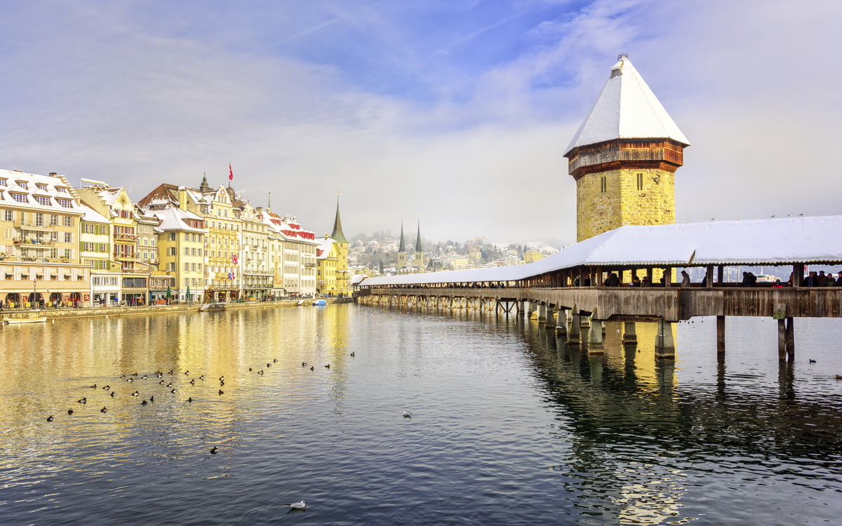 Kapellbrücke in Luzern, Schweiz