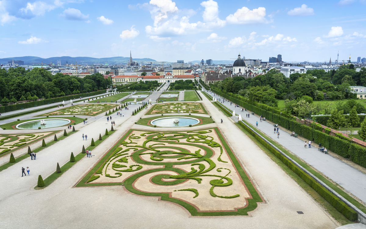 Garten Schloss Belvedere in Wien