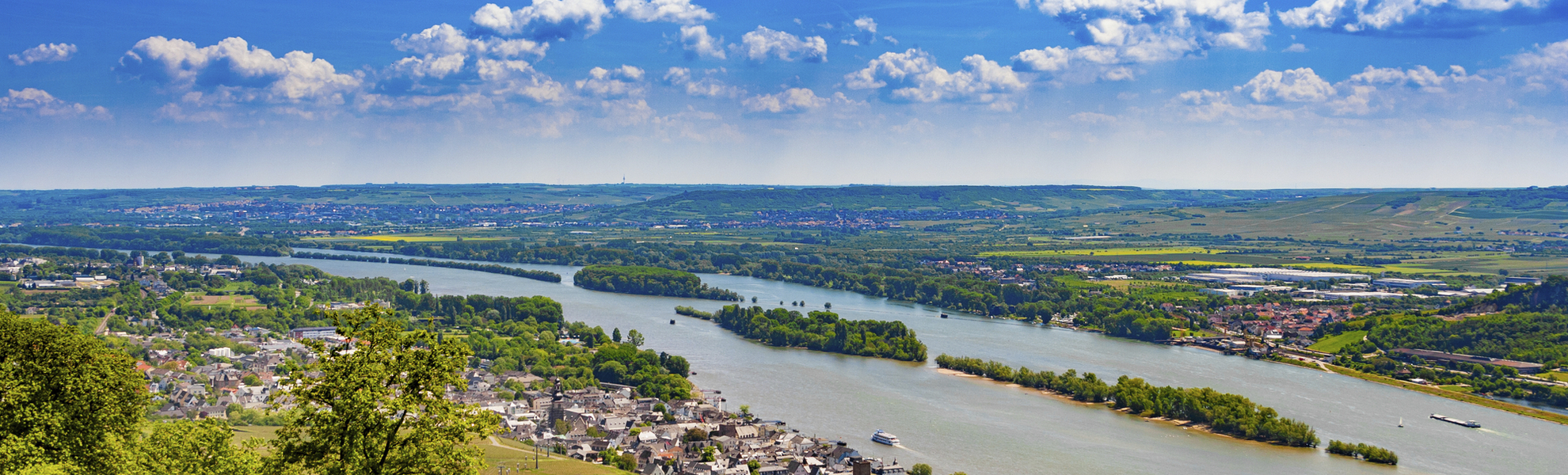 Luftansicht von Rüdesheim, Deutschland
