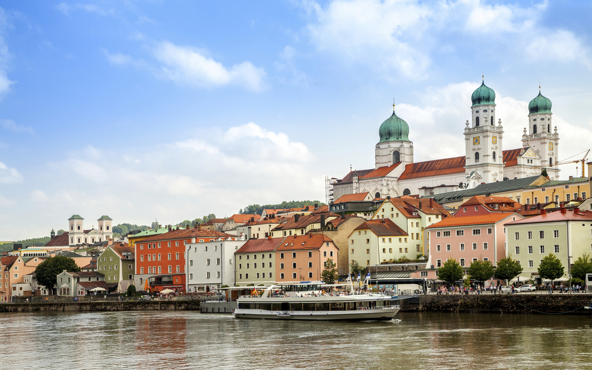 Uferpromenade von Passau, Deutschland