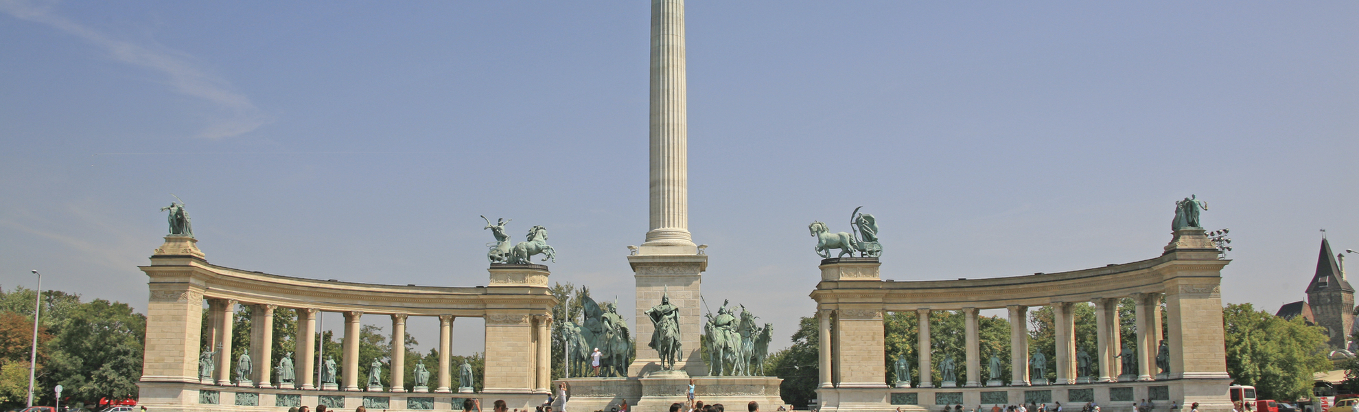 Millenniums- und Heldendenkmal auf dem Heldenplatz in Budapest, Ungarn