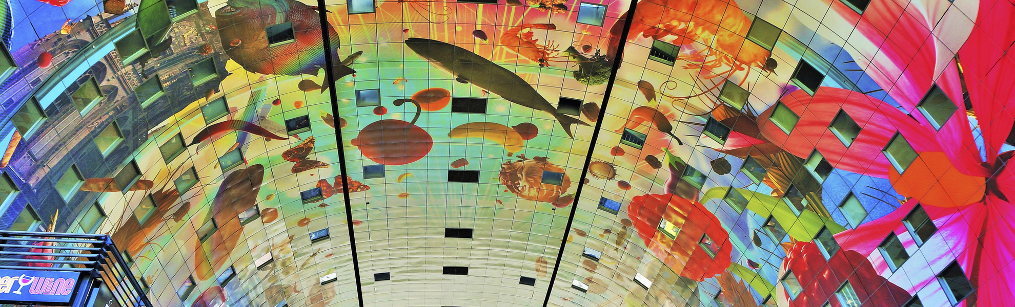 Deckengemaelde in der Markthalle von Rotterdam, Niederlande