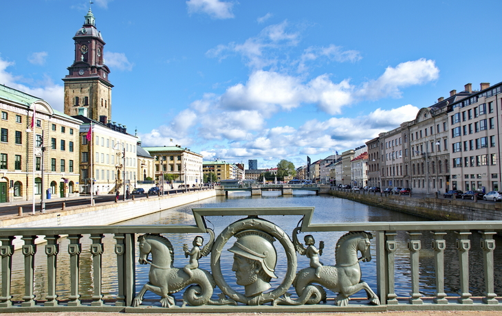 Brücke über einen Kanal in Göteborg, Schweden