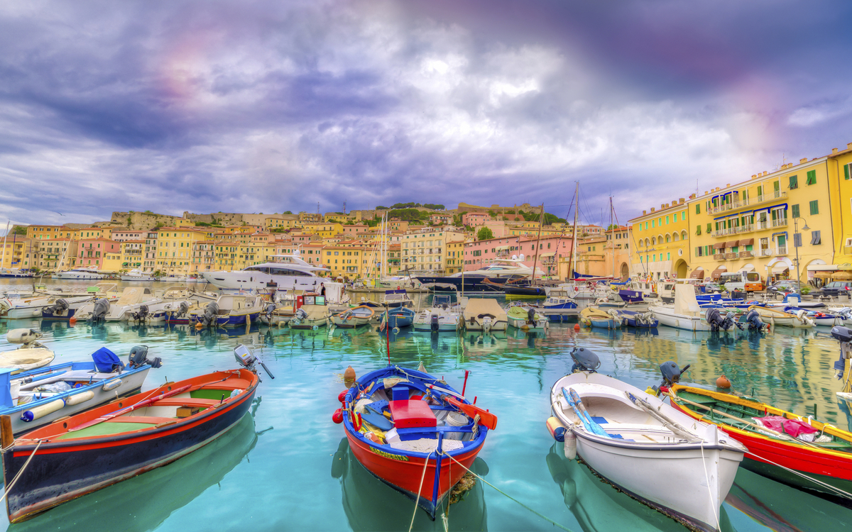 Hafen von Portoferreio, Italien