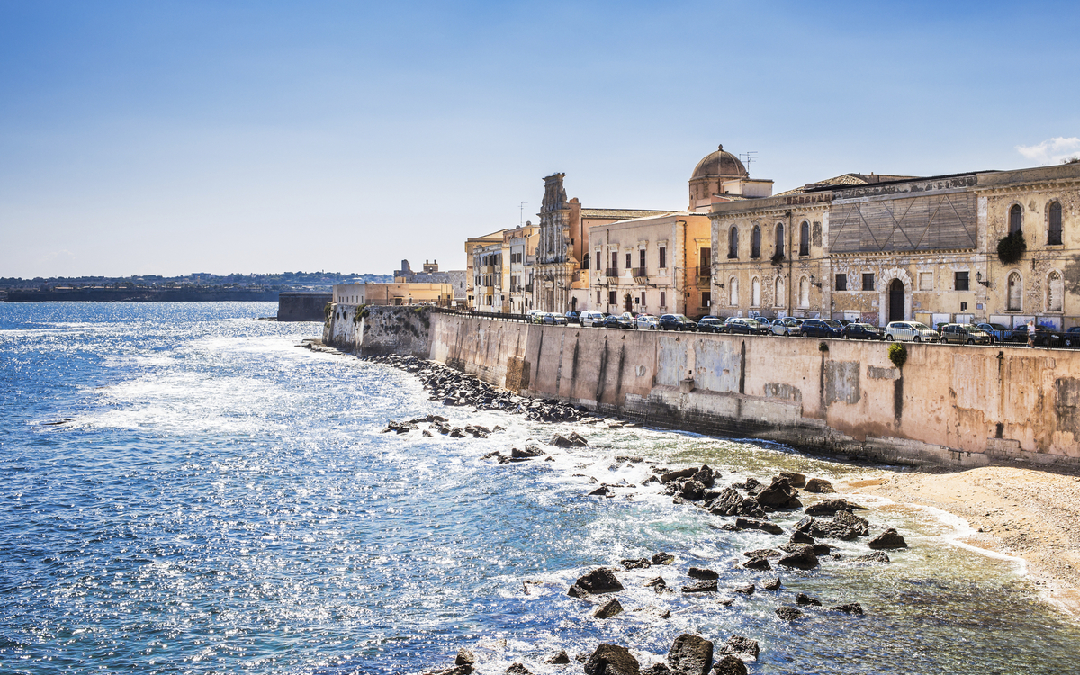 Küste von Syrakus, Sizilien, Italien