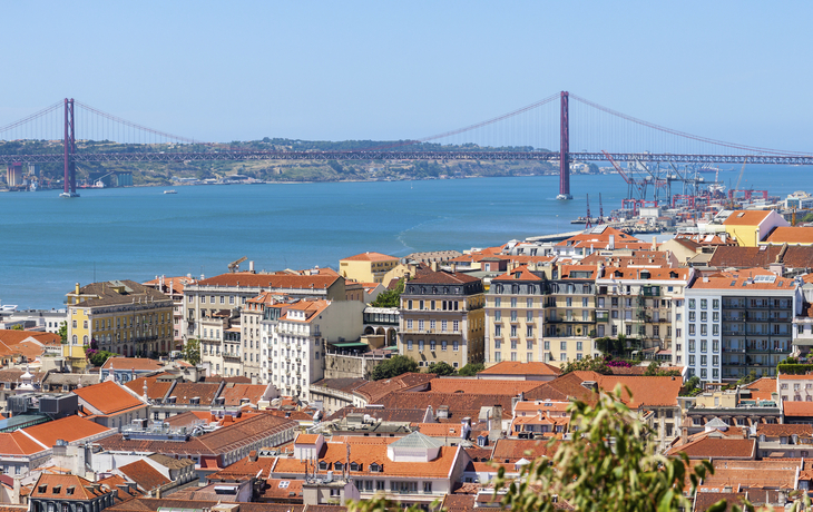 Blick auf die Altstadt Lissabon, Portugal