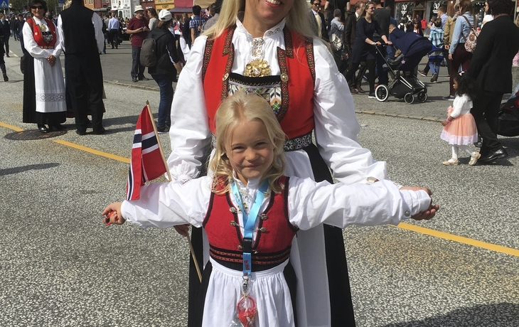 Volksfest in Bergen, Norwegen