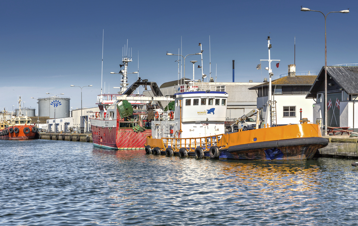 Boote im Hafen von Skagen, Dänemark